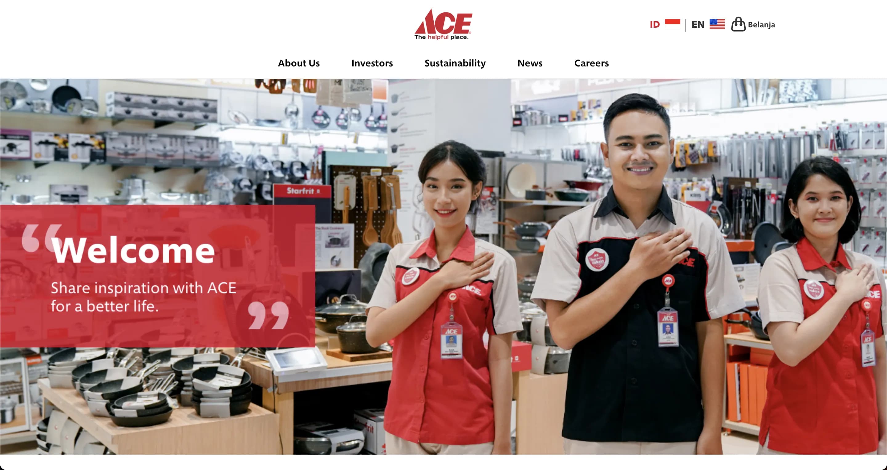 ACE Hardware Indonesia - Corporate Site Image